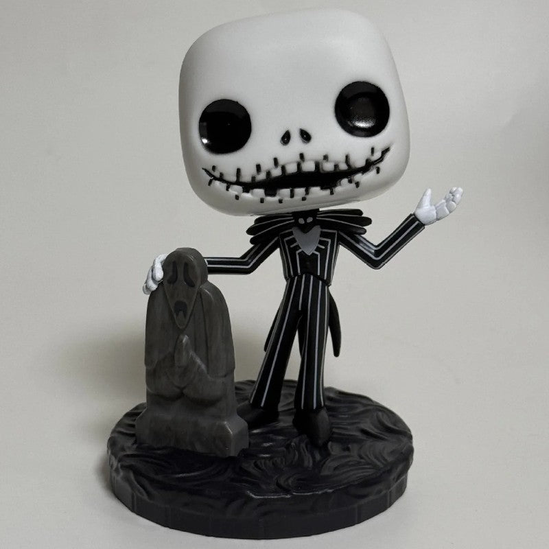 Anime O Estranho Mundo de Jack Q-Version Bonecos de Ação Halloween Jack Caveira Terror Bonecos de Ação Modelo de Enfeite Presentes