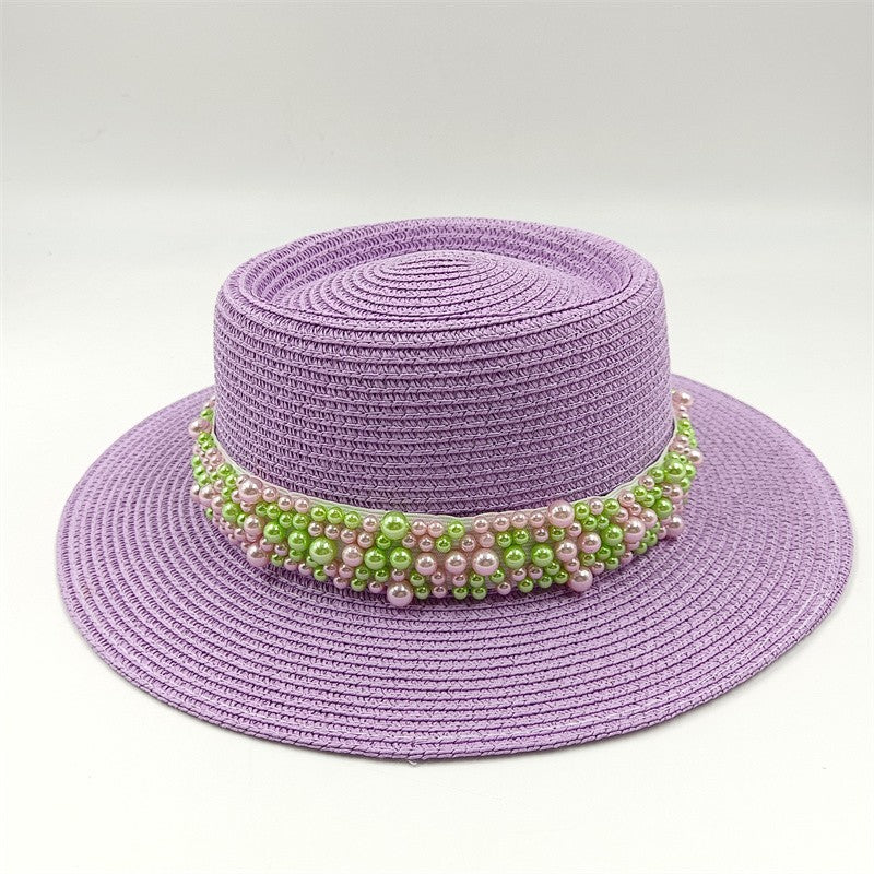 Bucket hat letters summer ladies bucket hat sun hat ladies straw hat fedora hat European men and women hat letters