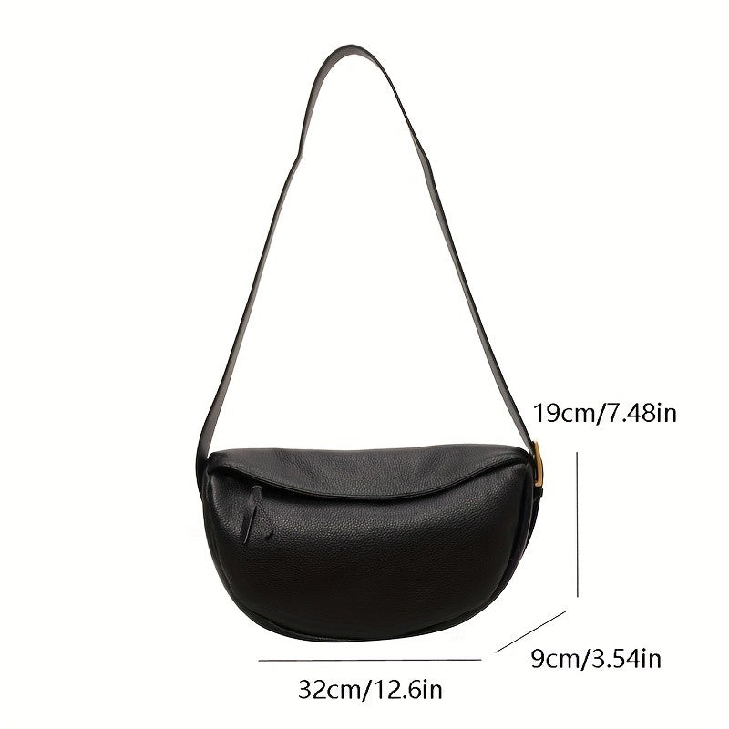 Fashionable retro new leather bag, women's dumpling bag, shoulder bag, crossbody bag, trendy and versatile soft leather bag