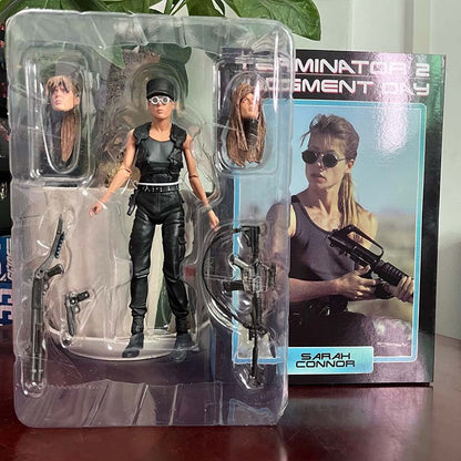 NECA Figure Terminator 2 Judgment Day T800 Sarah Connor T-800 Arnold Schwarzenegger Commando Action Figure Model Collectible Toy