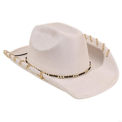 L5YA Elegant Homburg Hat for Men Women Unisex Wear Vintage Top Hat Cowboy Costume