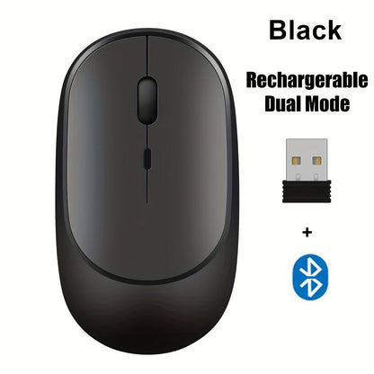 HOT Mouse Sem Fio USB 2.4G Recarregável Gamer Modos Duplos Bluetooth Para Notebook Pad Tablet PC Macbook Mause