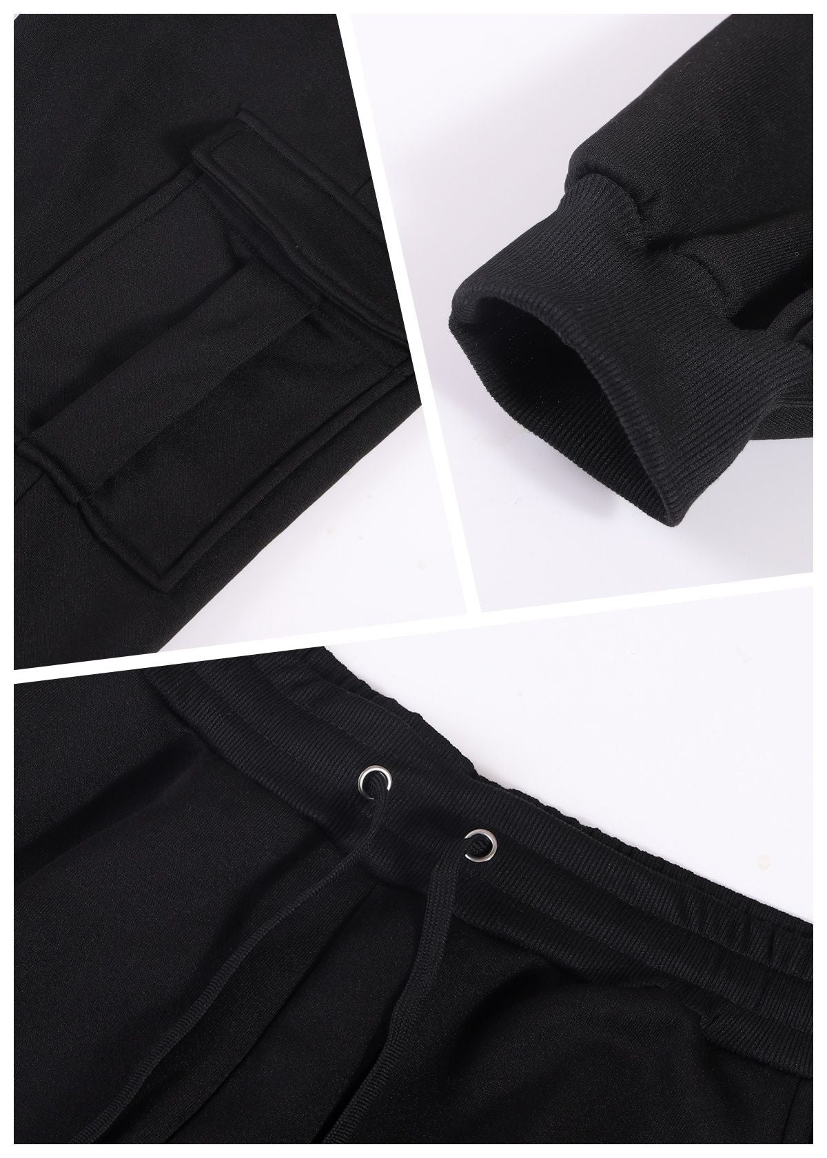 Mens Sweatpants Straight Fit Joggers for Sports and Streetwear Loose Oversized Drawstring Long Pants Men Multi-pocket Pants
