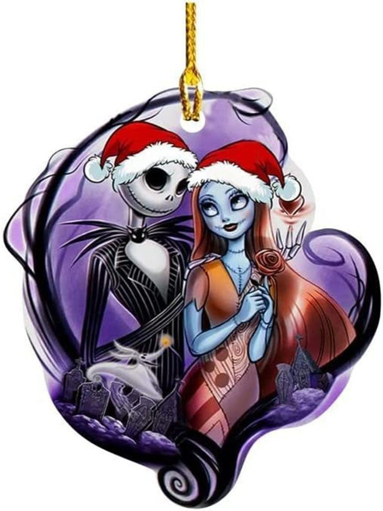 Disney Anime O Estranho Mundo de Jack Jack Skellington Decoração de Carro Árvore de Natal Desenho Animado Moda Tendência Pingente Presentes