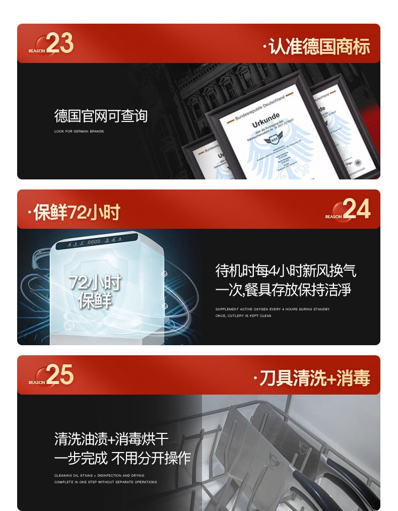 dishwasher spraying up and down small household automatic desktop intelligent drying and disinfection