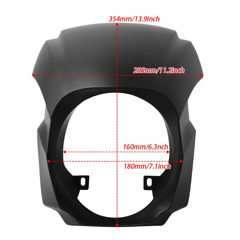 Capa carenagem preta fosca para farol de moto Harley Softail Breakout FXBR FXBRS 2018-2022 2021