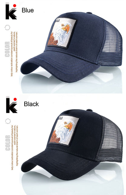 Embroidery Baseball Caps Men 2019 Eagle Snapback Hats For Women Fashion USA Hip Hop Bones Breathable Mesh Streetwear Trucker Cap