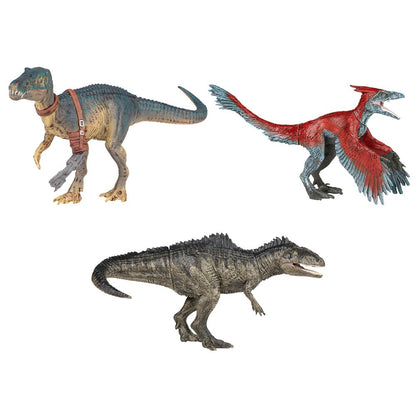 Brinquedo Modelo de Dinossauro da Série Jurassic Park Cabeça e Cauda Móveis com Selo de Aço Presente Infantil Enfeite de Mesa Feito à Mão