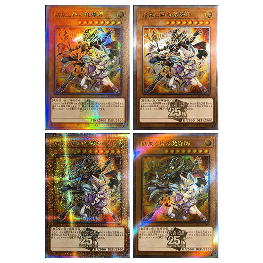 Anime Yu-Gi-Oh DIY ACG Battle Game Refraction Collectible Cards Black Magician Girl Yugi Muto Toys for boys Birthday Present