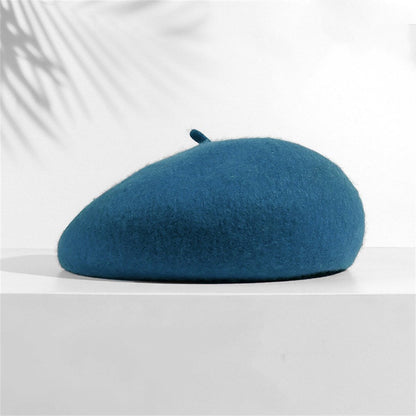 Boina Quente Multicolorida de Lã Grossa Inverno Outono Artista Retrô Francesa Lisa Chapéu de Pintor Para Mulheres Meninas Gorros Quentes Para Caminhada ao Ar Livre