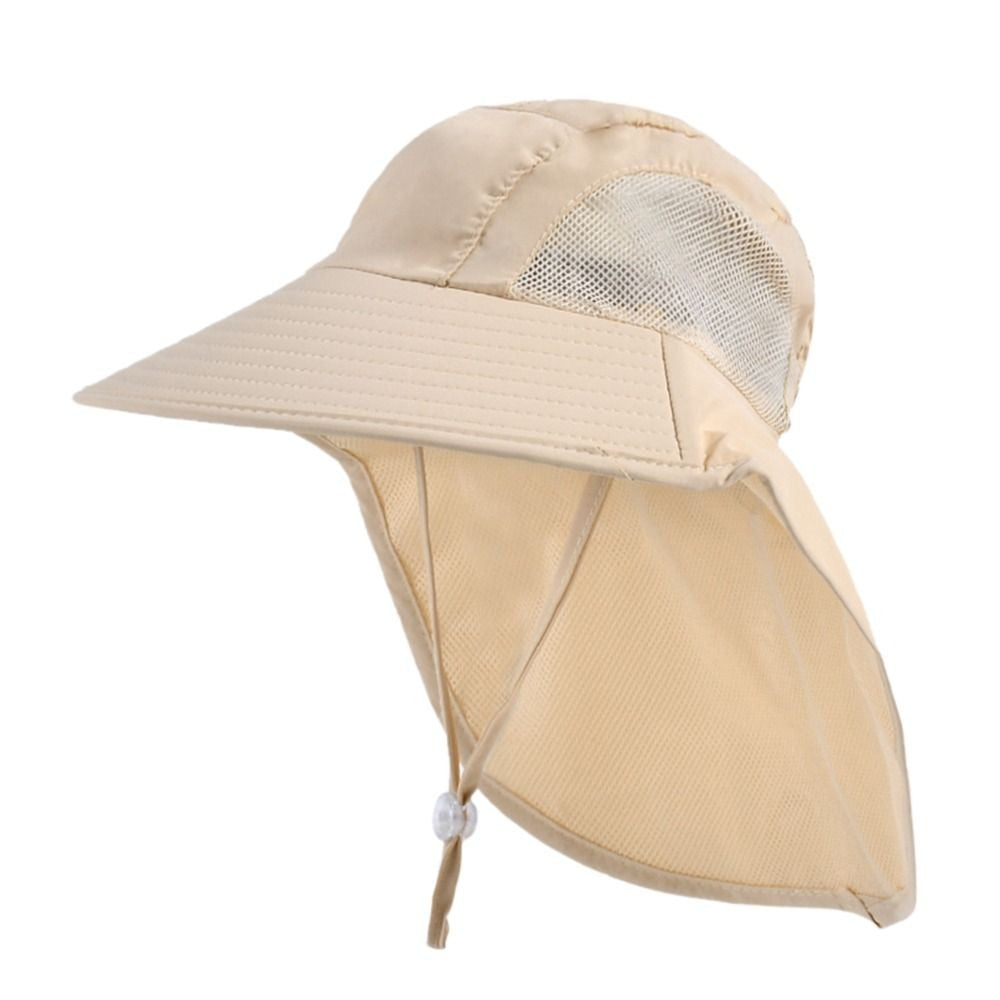 Children Summer Bucket Hats UV Protection Outdoor Beach Sun Hat Boy Girl Flap Cap Adjustable Wide Brim Cap