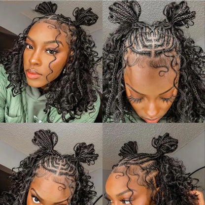 Cabelo a Granel para Tranças 100% Humano Ondulado Profundo Não Processado Sem Trama Tranças Boho Cabelo Humano Extensões a Granel Cabelo Remy Brasileiro