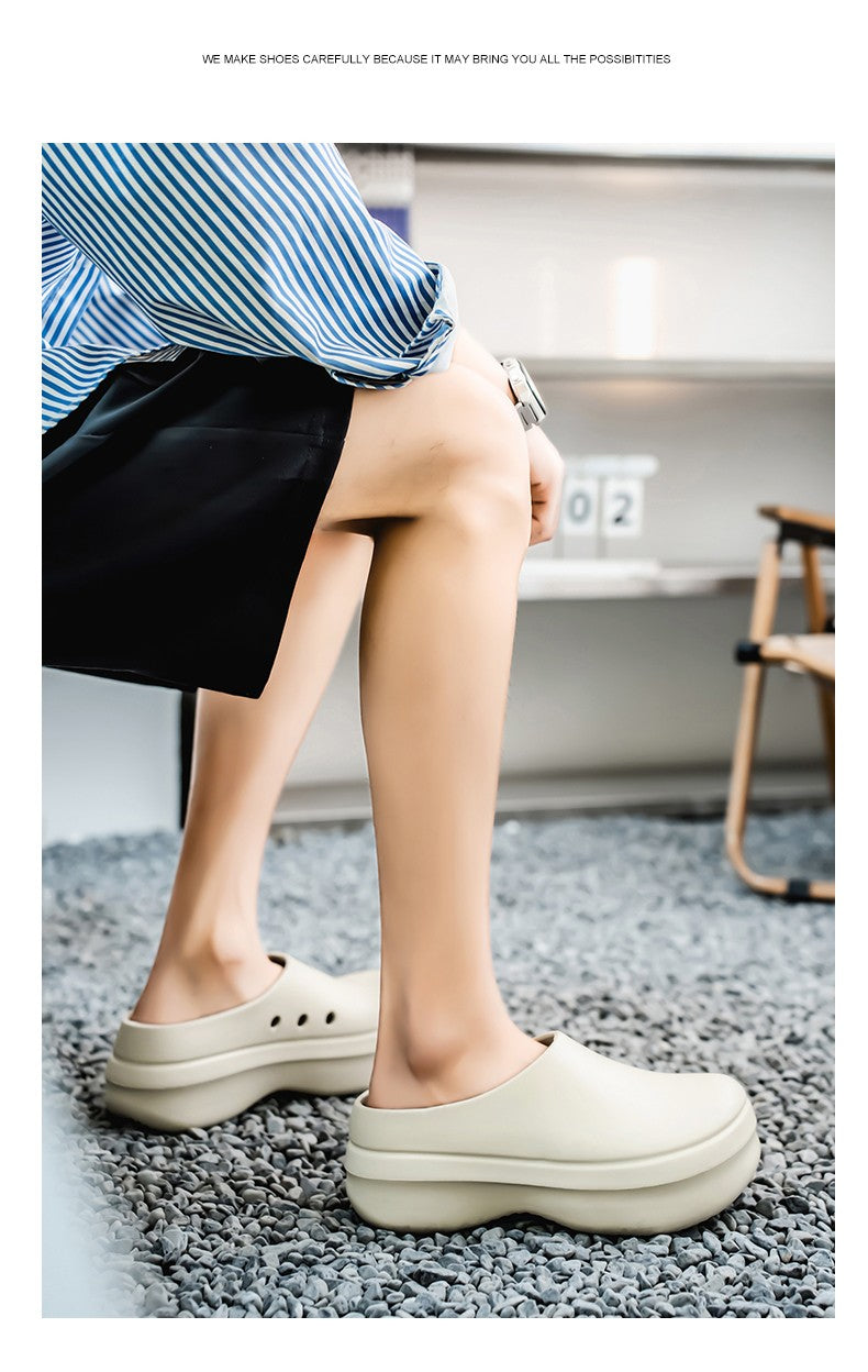 2025 Men Women Chef Shoes Non-slip Waterproof Oil-proof Shoes Comfortable Workers Slippers Outdoor Fishing Shoes EVA