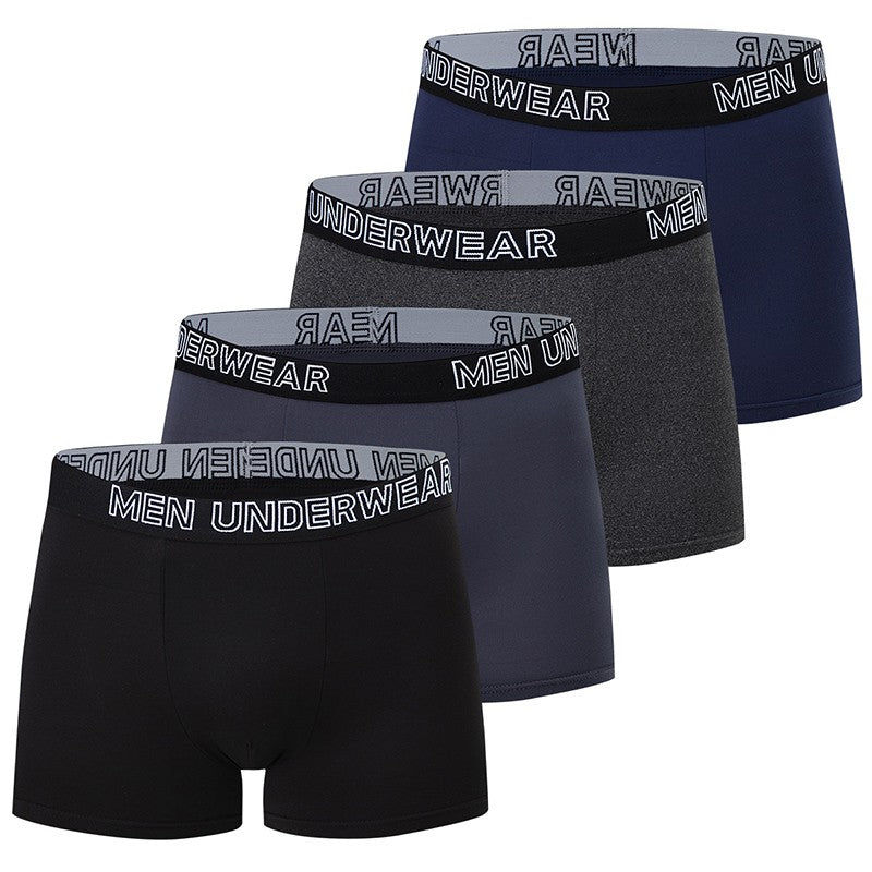 4/10 Piece Men's Black Fashionable Sexy Simple Underwear Boxer Shorts Plus Size Comfortable Versatile Casual Sports Beach Shorts
