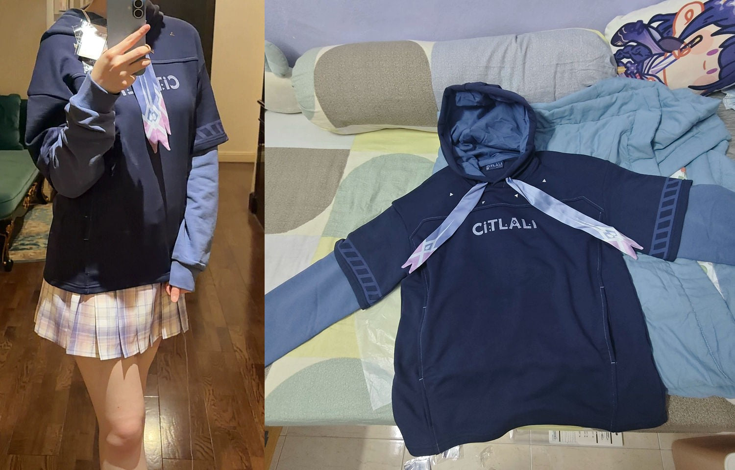 [Genuine] miHoYo Game Citlali Sweater Genshin Impact Citlali Theme Fake Two Hoodie Costumes Long-Sleeved Coat Cosplay Xmas Gifts