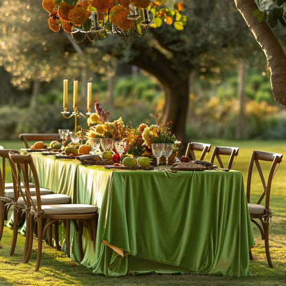 1 PC Luxury Velvet Rectangular Tablecloth Soft And Durable, Elegant Table Setting, Wedding Party, Christmas, Themed Party