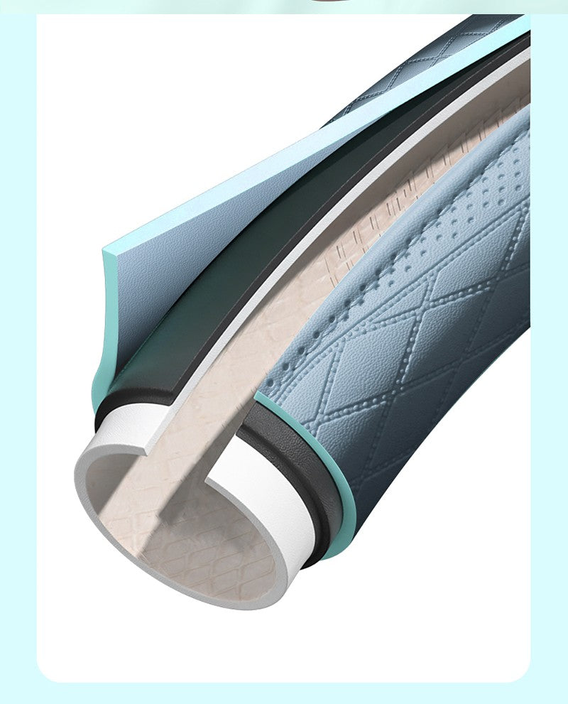 Motocovers Car  Anti-Slip Leather Steering wheel Cover Universal car Steering Wheel Protective Cover Fashion Style 38cm Type O D