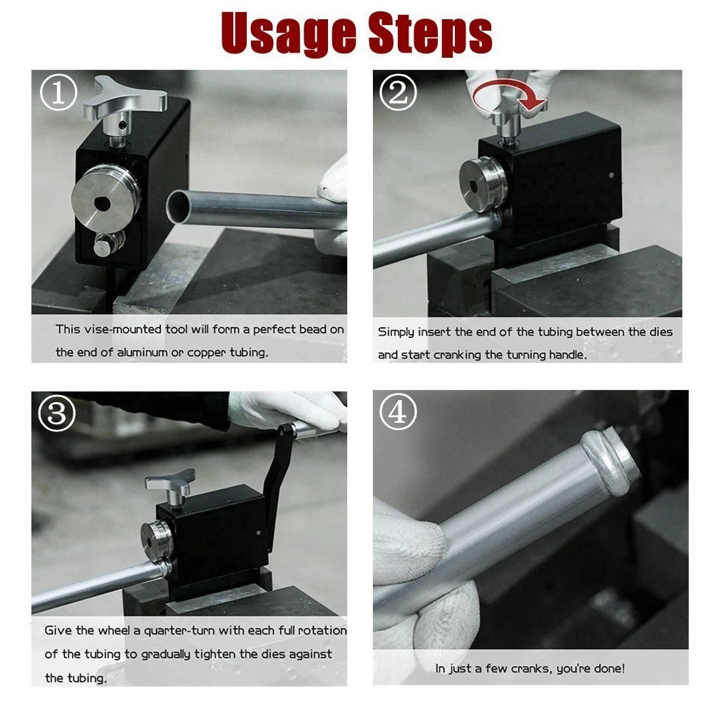 Ferramenta Frisadora de Tubos, Roldana Manual, Ferramenta de Frisagem para Tubulação de Admissão e Intercooler, Compatível com Tubos de 5/8" ou Maior ID, Alumínio
