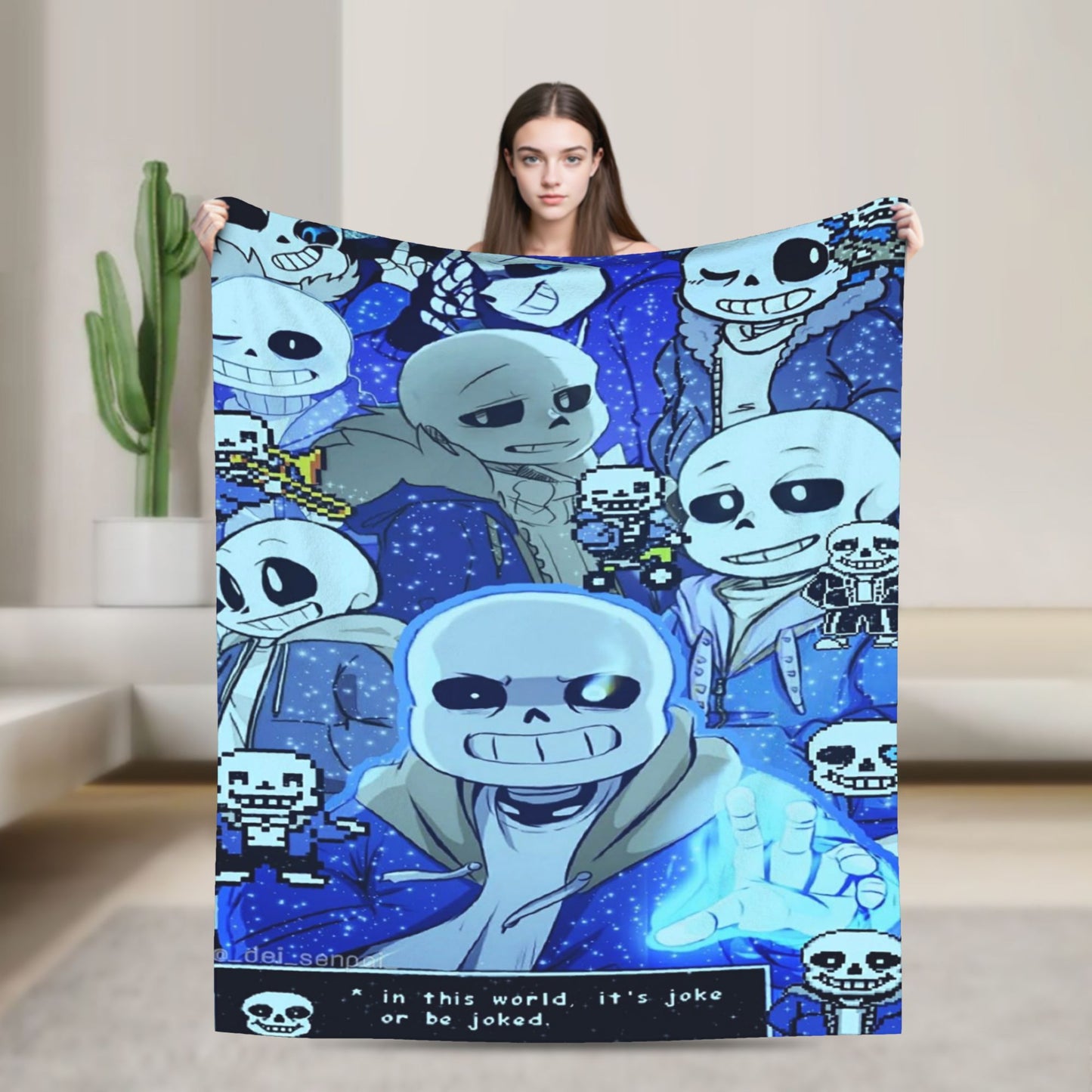 Annoying Dog Game Cobertores Undertale Manta de flanela para quarto, sofá, estampada, ultrassuave e quente