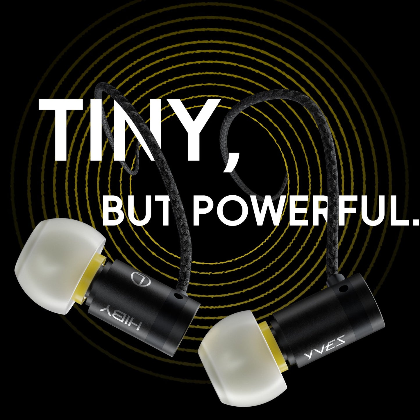 Fone de ouvido HiFi HiBy Yves 6mm Micro-dinâmico banhado a titânio, Driver de alta magneticidade, Câmara de baixa ressonância, Isolamento de ruído, Amigável à pele