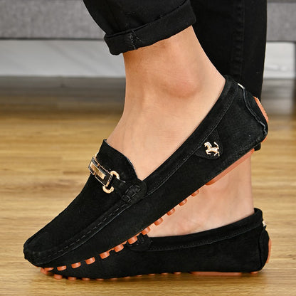 YRZL Loafers Men Big Size 48 Soft Driving Moccasins High Quality Flats Genuine Leather Shoes Men Slip-on Suede Loafers for Men