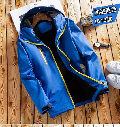 Winter  Men's Jacket, Thick Fleece Lined Waterproof Windproof Loose Fit Warm Parka Coat