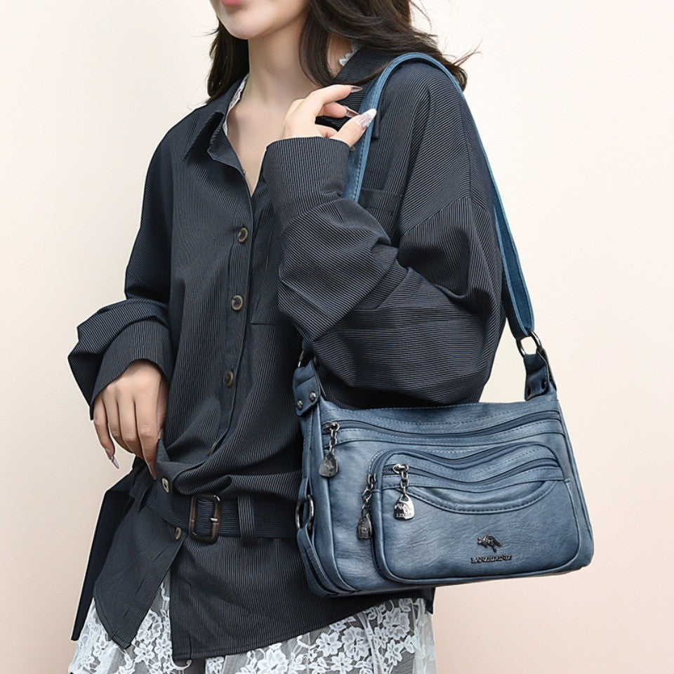 Top Quality Pu Leather Female Crossbody Multiple Pockets Bag Elegant Shoulder Bags for Women Casual Purses and Handbags Sac 2026