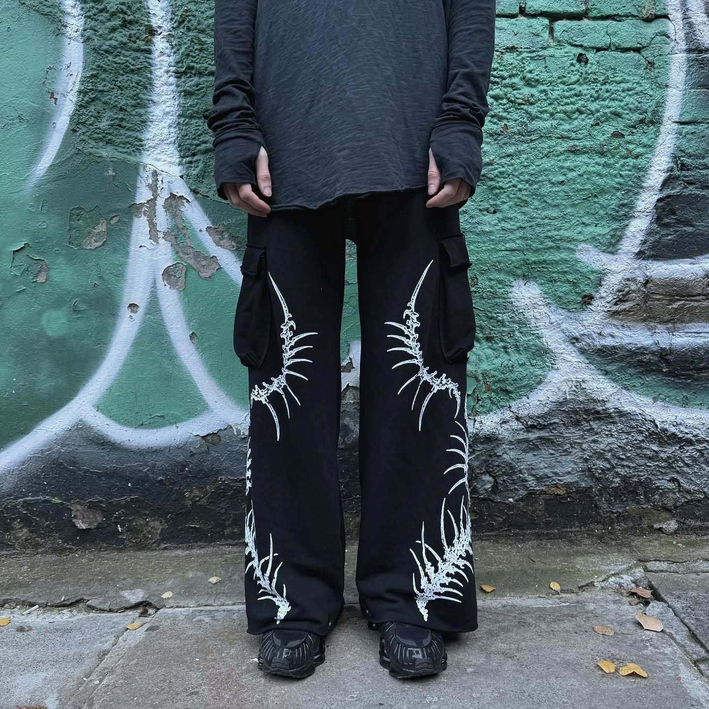 2025 Tendência Moda Rua Punk Hip-hop Calça Solta Masculina Retrô Harajuku Y2K Versátil Calça Casual Feminina Oversized