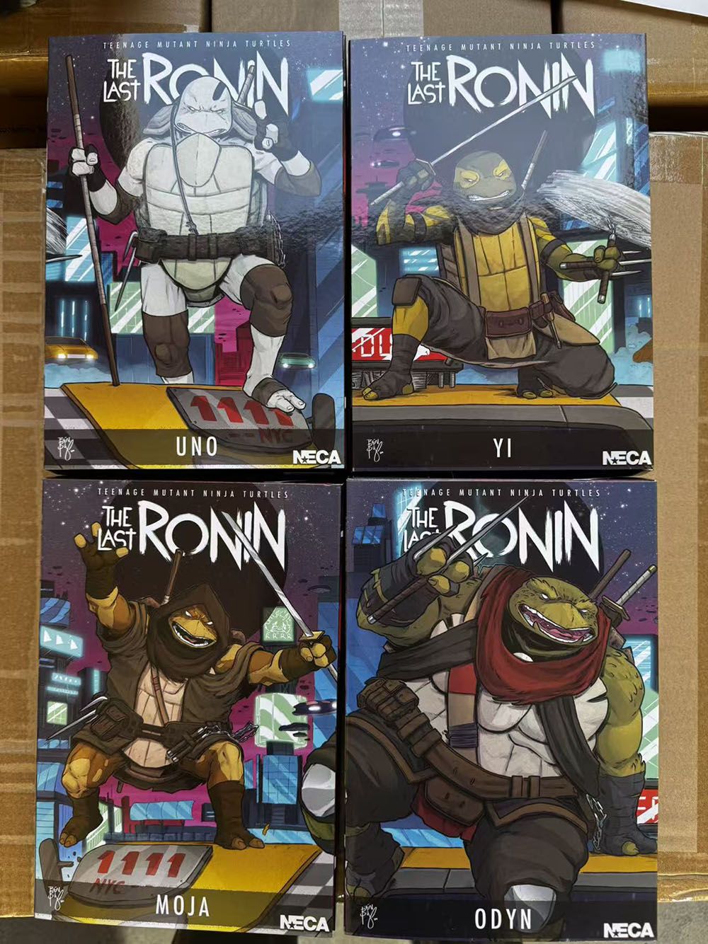NECA Tartarugas Ninja Mutantes Adolescentes O Último Ronin Ultimate Yi Odyn Moja UnoRe-Evolution Boneco de Ação