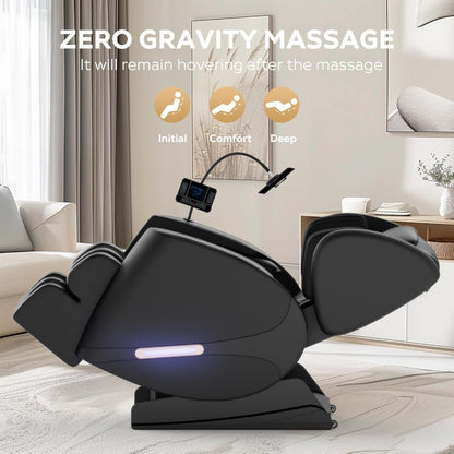 Full Body Massage Chair with Zero Gravity, Massage Chair Recliner with Heating, Airbags, Bluetooth Speaker, Foot Roller