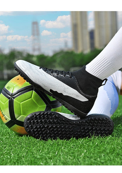 New Men Sport Soccer Shoes Training Boys Football Boots Outdoor Adult Long Spikes Non Slip Cleats Breathable Match Comfortable