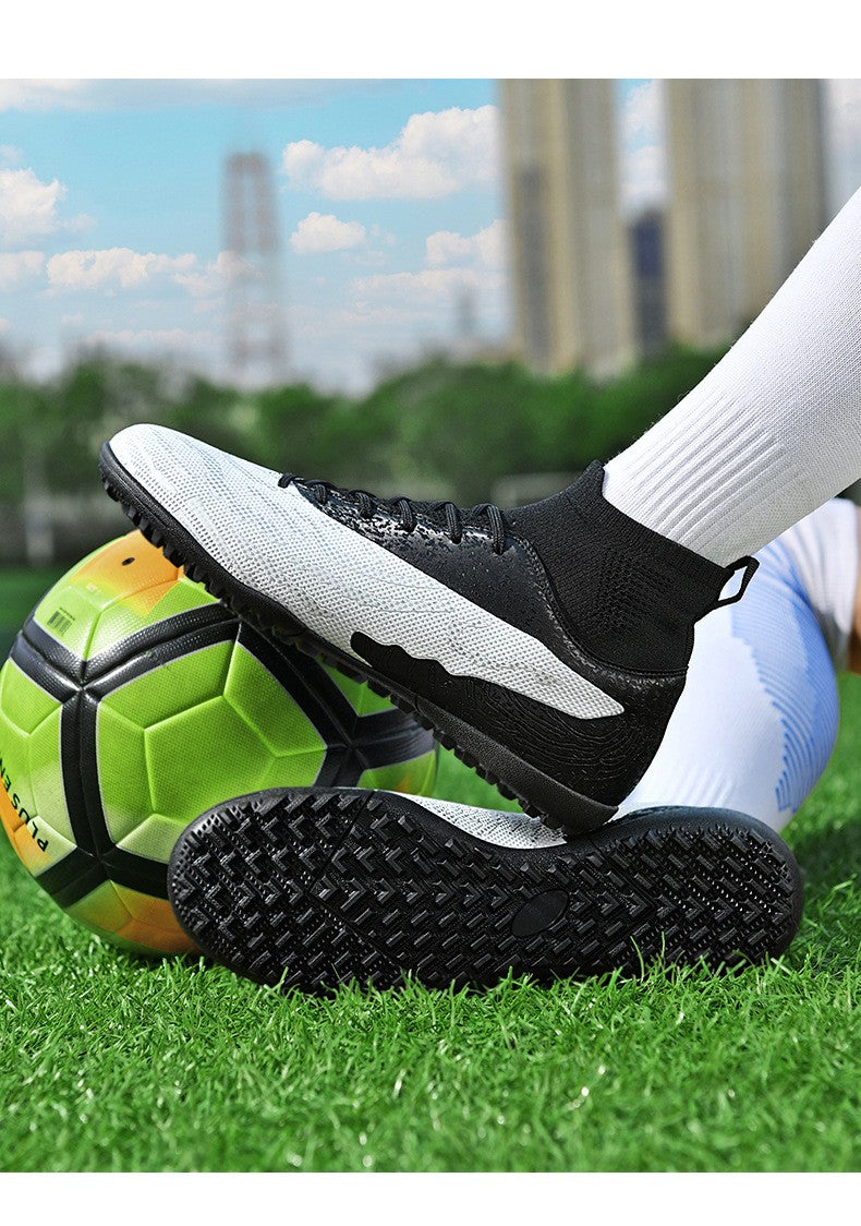 New Men Sport Soccer Shoes Training Boys Football Boots Outdoor Adult Long Spikes Non Slip Cleats Breathable Match Comfortable