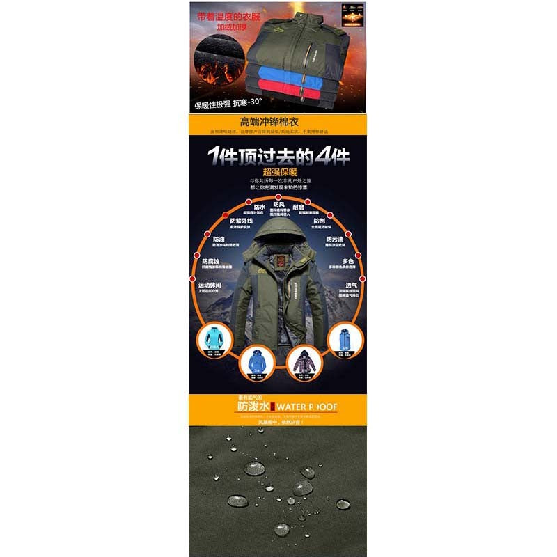 Roupas de Neve Quentes Engrossadas Impermeáveis de Inverno 2025, Calças Quentes de Neve, Roupas de Pesca Masculinas Impermeáveis Engrossadas para Externa,
