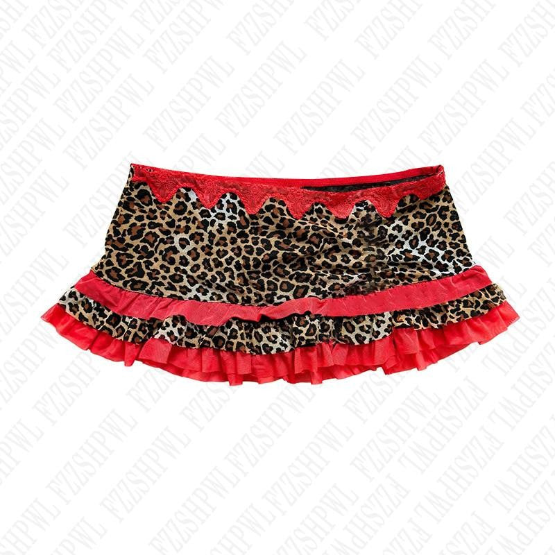 Y2K Skirt Harajuku Letter Skull Print Aesthetics Gothic Retro Mini Skirt Hip Hop Streetwear Dress Punk Grunge Half length skirt