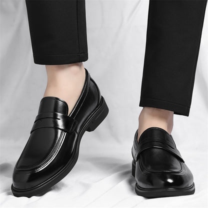 Men's Formal Leather Loafers Italian Style Slip-on  Stylish Elegant Business Shoes Comfortable Lightweight Office Dress Shoes