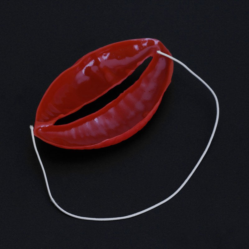 Props Jokes Sausage Red Lips Thick Halloween Funny Horror Latex Mask F1FB