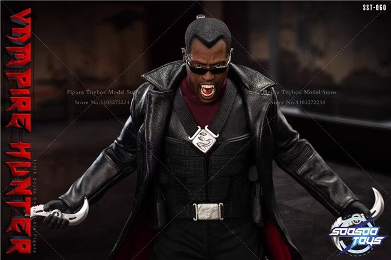 Soosootoys SST-060 1/6 Vampire Hunter The Blade Action Figure Collection Leather Coat Decor 12inch Full Set Male Soldier Model