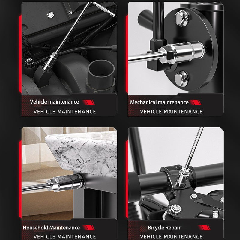 Chave de Soquete T de 6-19 mm Chave de Porca Sextavada Chaves de Fenda Hexagonais Estendidas Pneus Automotivos Máquinas Ferramentas Manuais de Reparo para Oficina