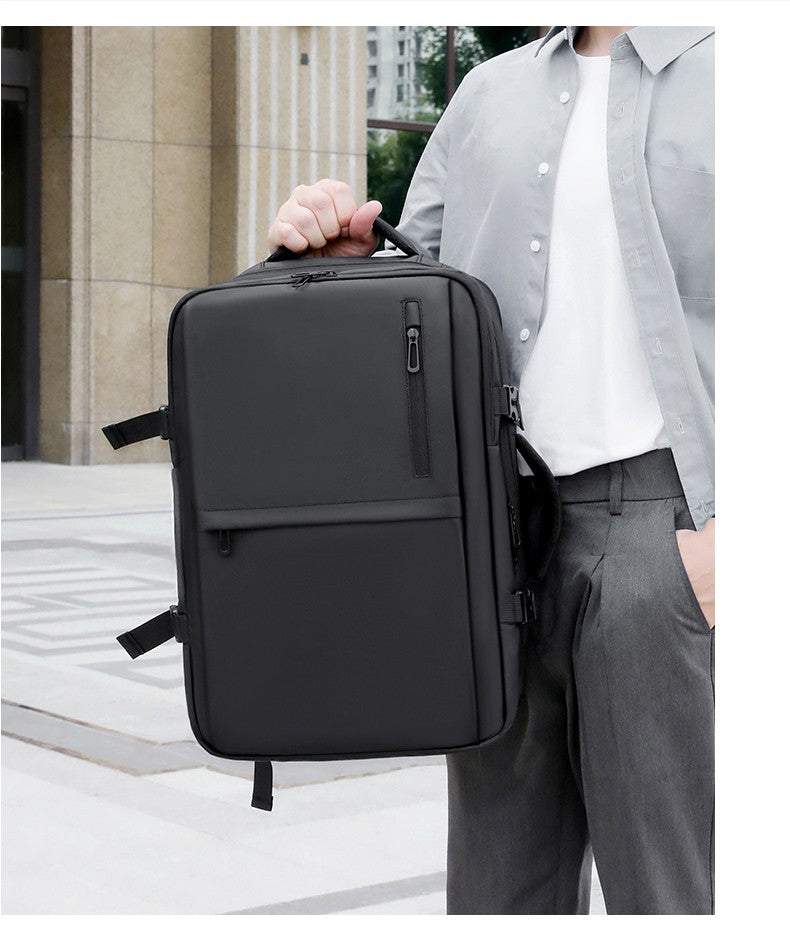Mochila Masculina Nova a Vácuo Mochila de Compressão Multifuncional para Computador Bolsa de Viagem Expansível de Grande Capacidade