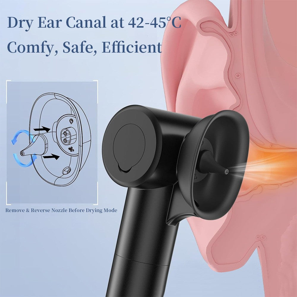 Ferramenta Elétrica para Remover Cera do Ouvido Secador de Ouvido 2 em 1 Limpador Inteligente de Ouvidos Ferramentas de Limpeza de Ouvidos Sem Dor Massagem Segura à Prova d'Água de 5 Níveis