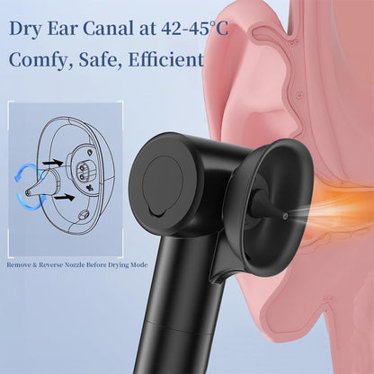 Ferramenta Elétrica para Remover Cera do Ouvido Secador de Ouvido 2 em 1 Limpador Inteligente de Ouvidos Ferramentas de Limpeza de Ouvidos Sem Dor Massagem Segura à Prova d'Água de 5 Níveis