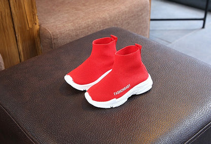 Autumn Winter Kids Sneakers Children Casual Shoes Slip-on Breathable Kids Socks Shoes Non-slip Snow Boots Boys Girls Sport Shoes