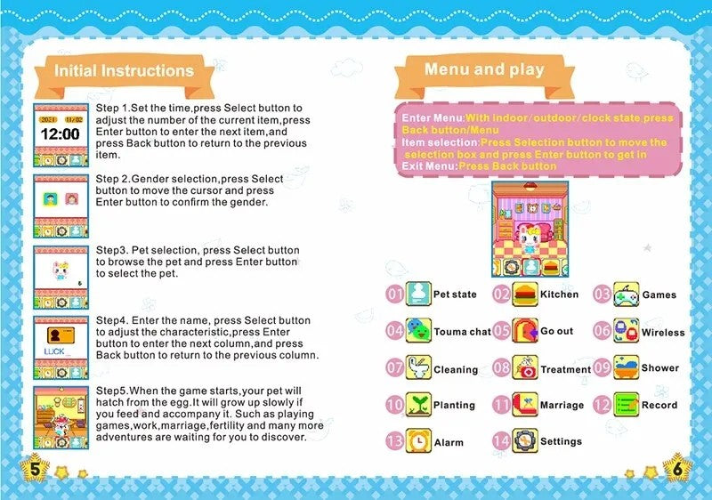 Tamagotchi Animal de Estimação Virtual Eletrônico Com Tela Colorida Jogo de Bolso Interativo Máquina de Jogo de Namoro de Animal de Estimação Virtual Brinquedos de Jogo para Crianças Meninas