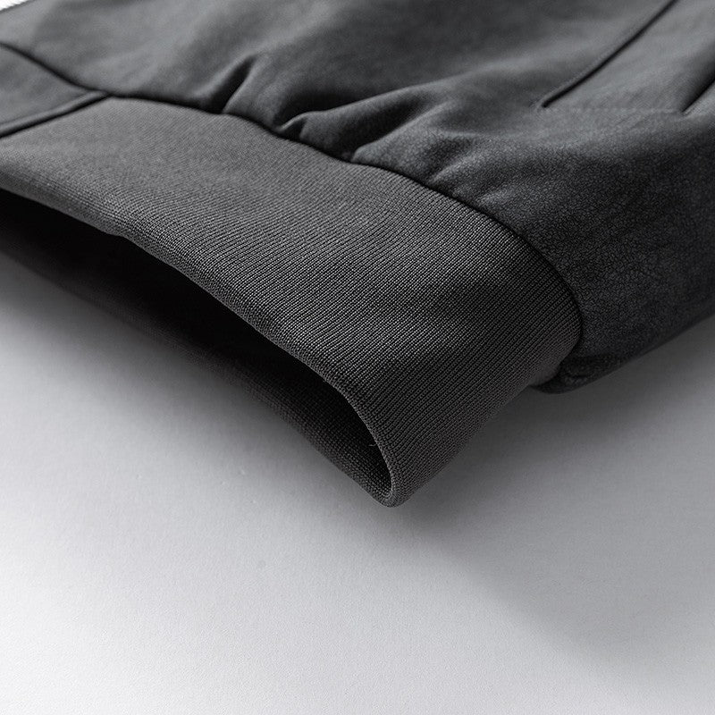 Jaqueta de Couro PU Masculina de Inverno, Grossa e Quente, Estilo Retrô, Gola Lapela, Casual, para Pesca ao Ar Livre, Tamanho Grande