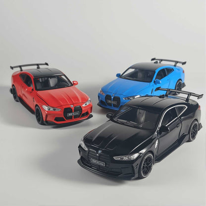 1/32 BMW M4 Coupé Carro Esportivo Liga Diecast Modelo Coleção Miniatura Enfeites de Mesa Miniauto Mini GT Presente de Feriado Menino