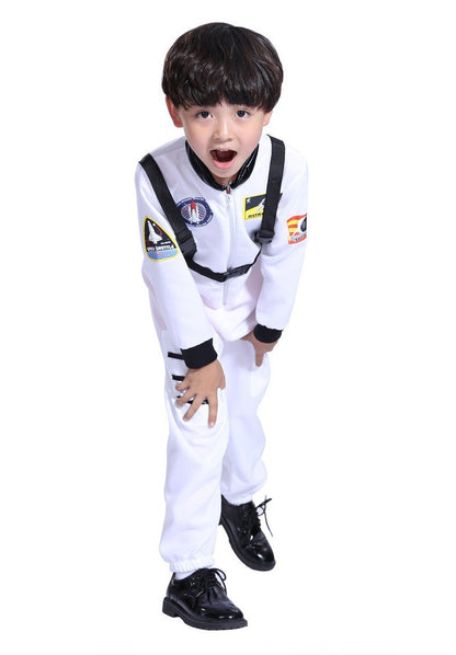 Adult Astronaut Spacesuit Jumpsuit Cosplay Costume Kids Bodysuit Flight Suit Halloween Costume Performance Costumes