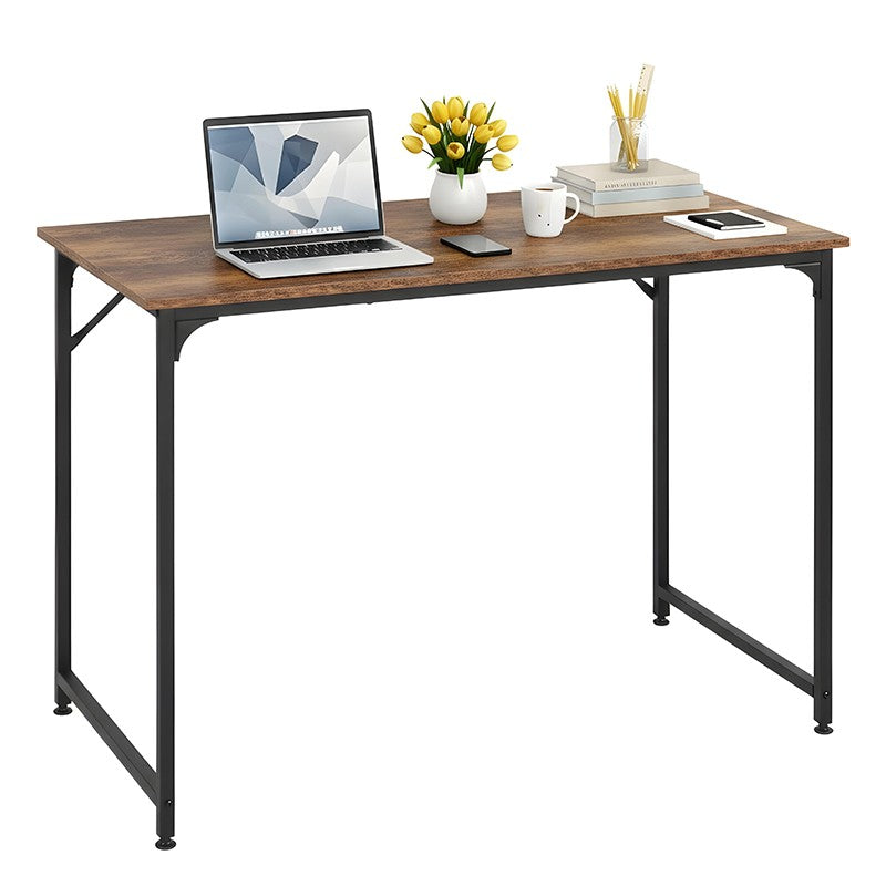Escrivaninha de Computador de 39 Polegadas Versátil para Home Office, Estudo e Jogos, Design Moderno Minimalista com Estrutura de Metal Resistente, Fácil de Montar