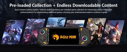 RG52 Mini Retro Handheld Game Console 5.5 Inch IPS Screen EmuELEC&RGBOX Dual System 22000+ Games WIFI Playing Potable Video Game