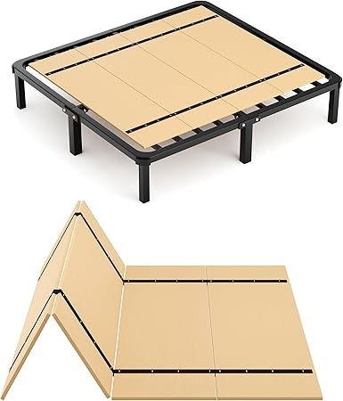 Folding Box Spring Twin Size Bed Support Slats with Bunkie Board for Enhanced Mattress Support