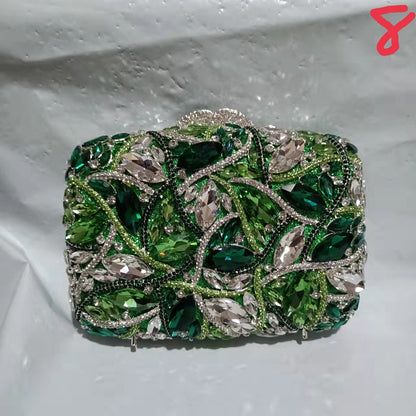 15 Colors Women Rhinestones Evening Bags Metal Diamond Mianudiere Handbag Bridal Clutches Wedding Party Stone Clutch Purse Bags